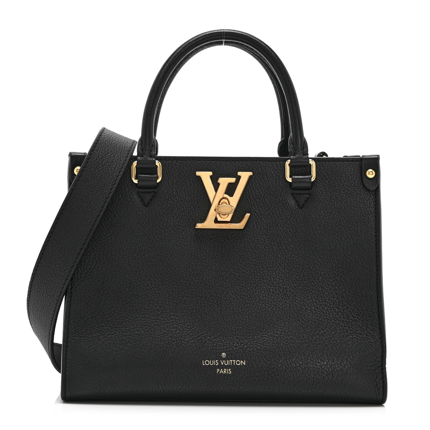 Louis Vuitton Calfskin Lock & Go Tote Black 1 of 9