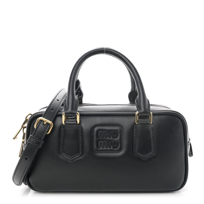 Miu Miu Calfskin Mini Arcadie Top Handle Bag Black 1 of 10
