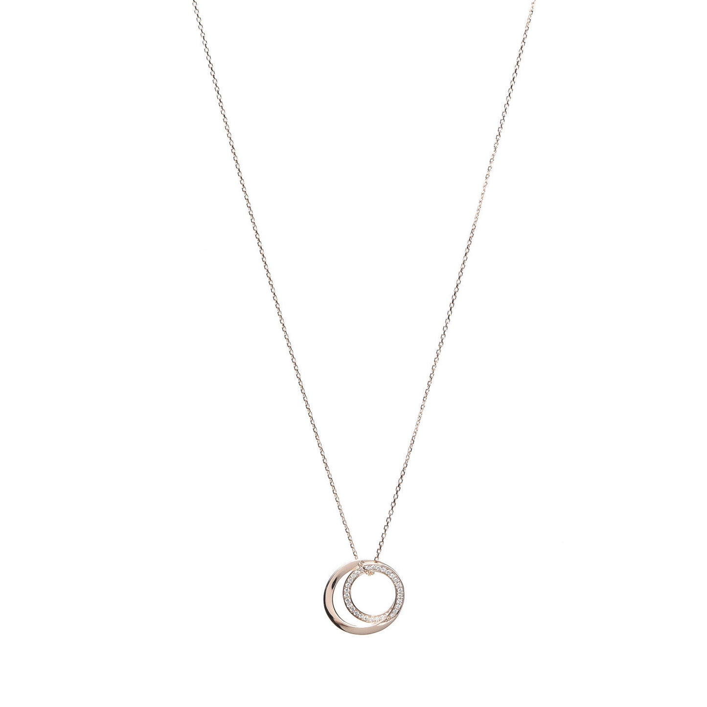 18K Pink Gold Diamond Etincelle De Pendant Necklace