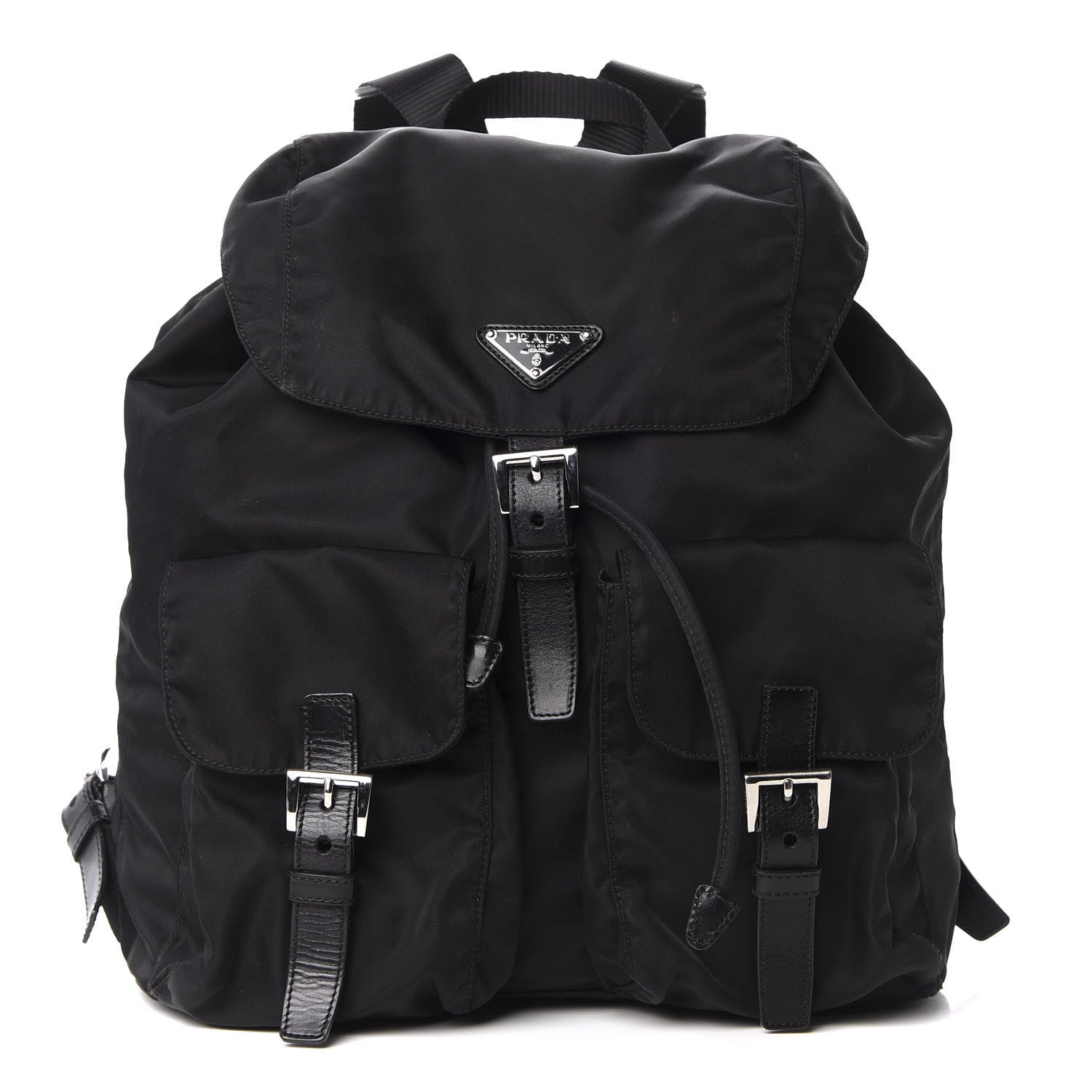 Prada Nylon Vela Medium Backpack Black 1 of 9
