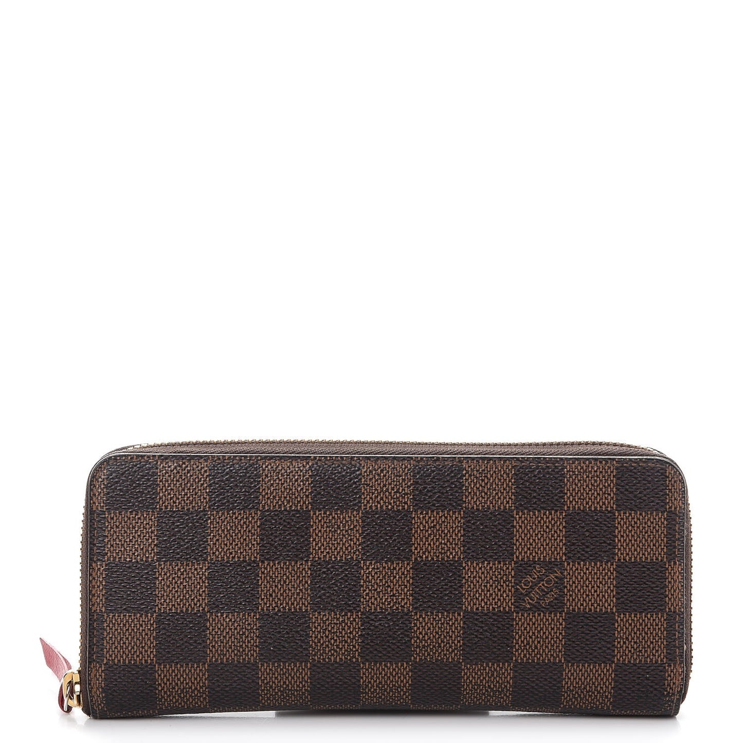 Damier Ebene Clemence Wallet Cherry