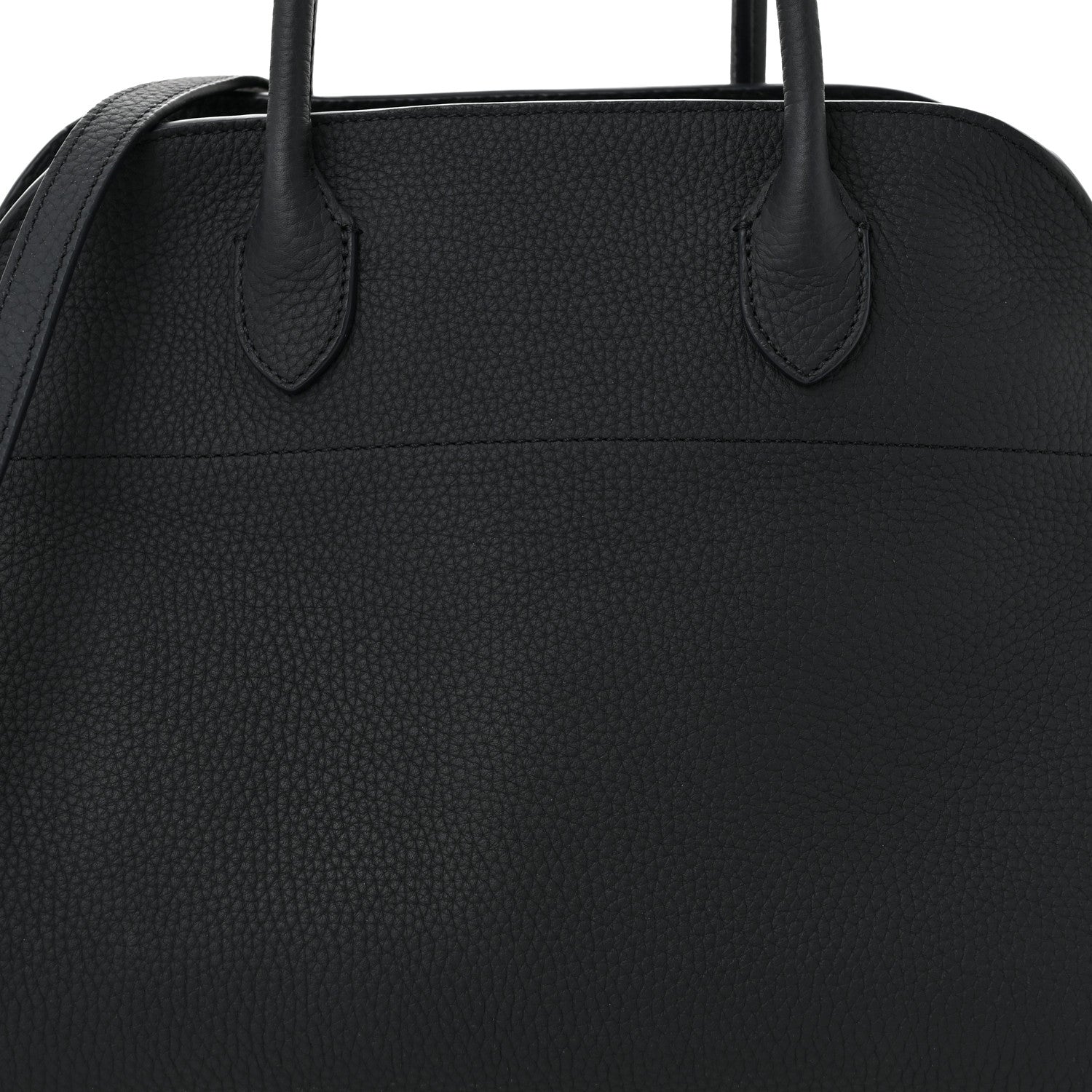 The Row Matte Grained Calfskin Soft Margaux 12 Dark Navy 7 of 9