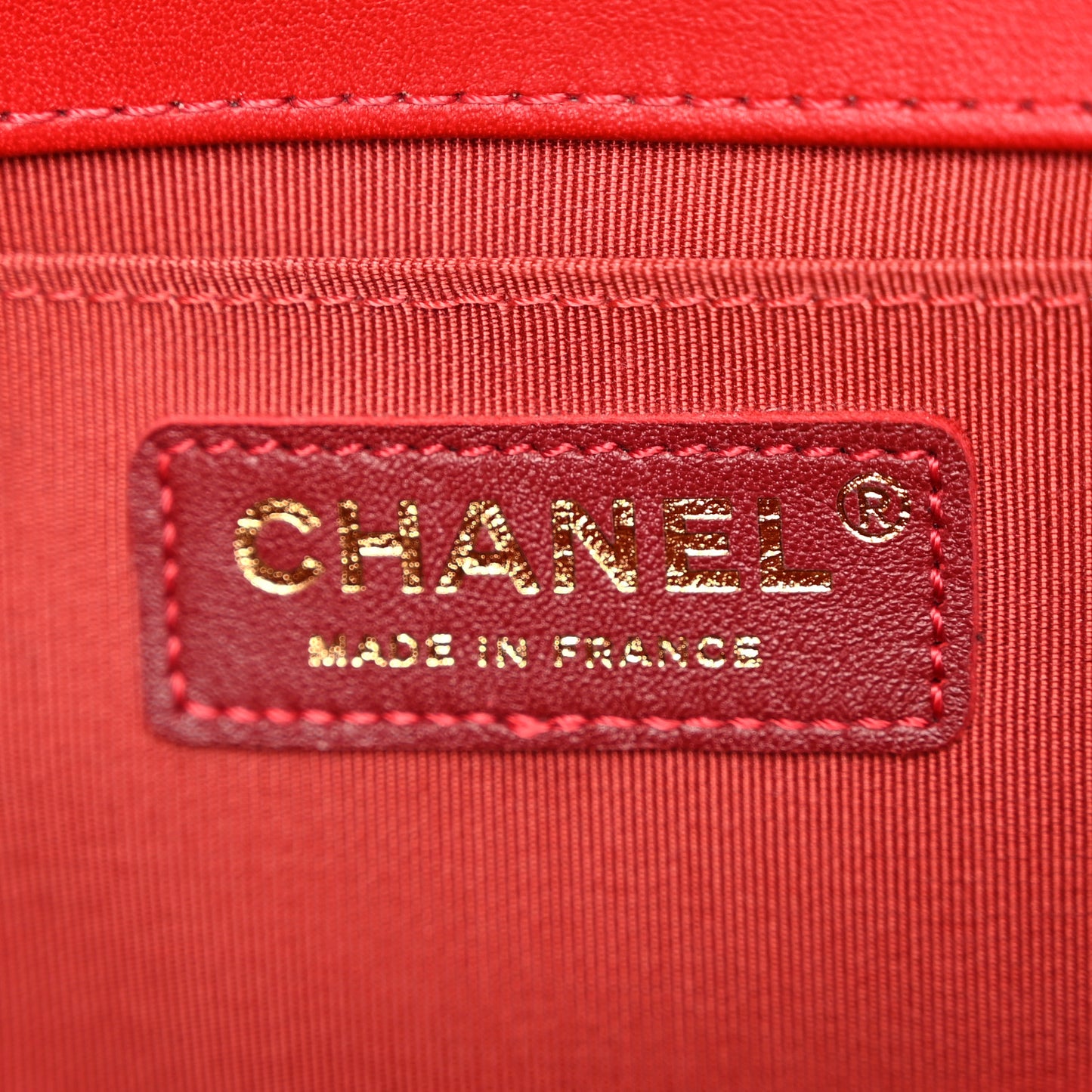 Lambskin Quilted Medium Boy Flap Red