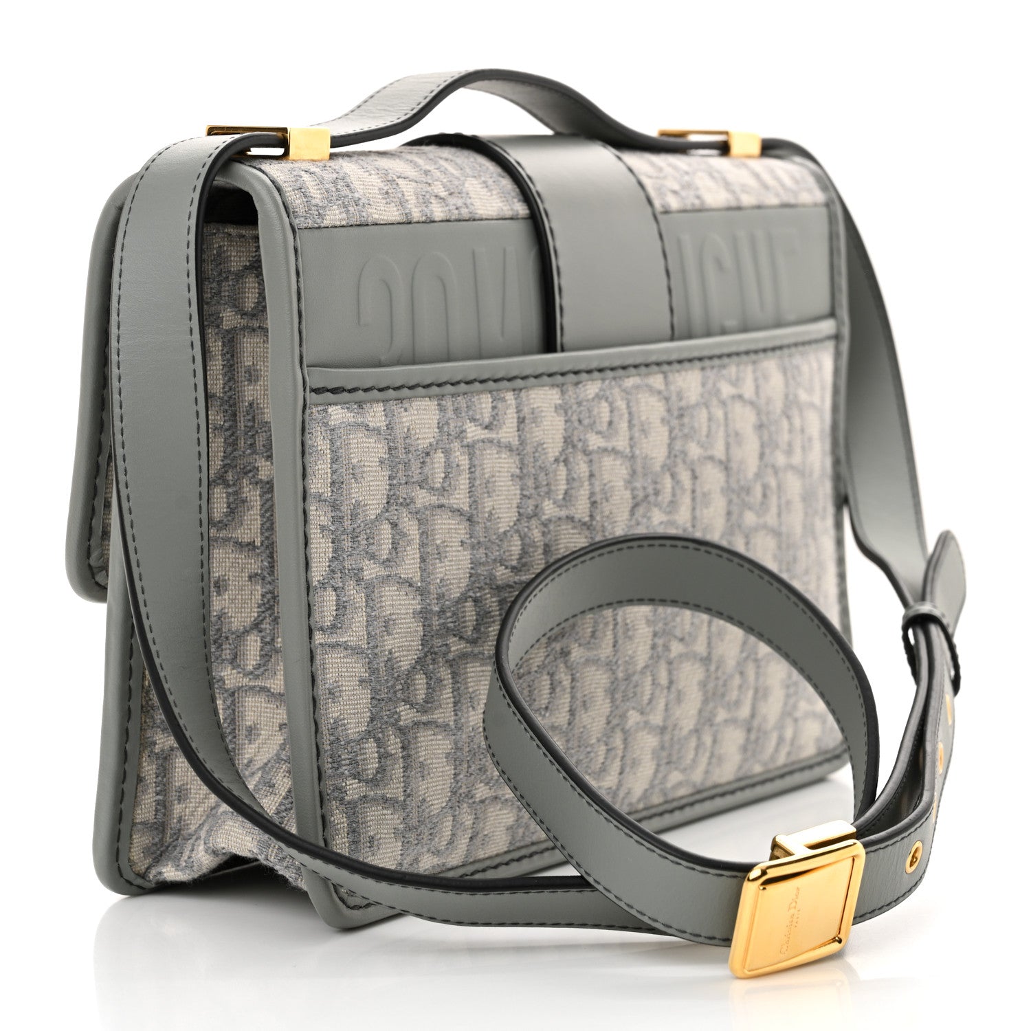 Christian Dior Oblique 30 Montaigne Flap Bag Grey 3 of 12