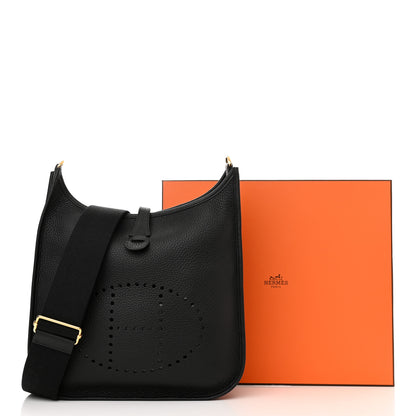 Hermes Taurillon Clemence Evelyne III PM Black 11 of 11