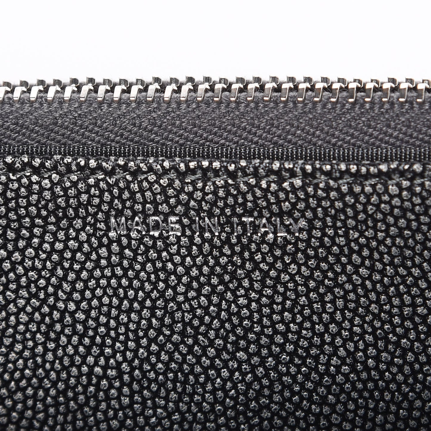 Metallic Caviar Quilted Golden Class Wallet On Chain WOC Dark Grey
