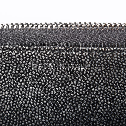 Chanel Metallic Caviar Quilted Golden Class Wallet On Chain WOC Dark Grey 7 of 11