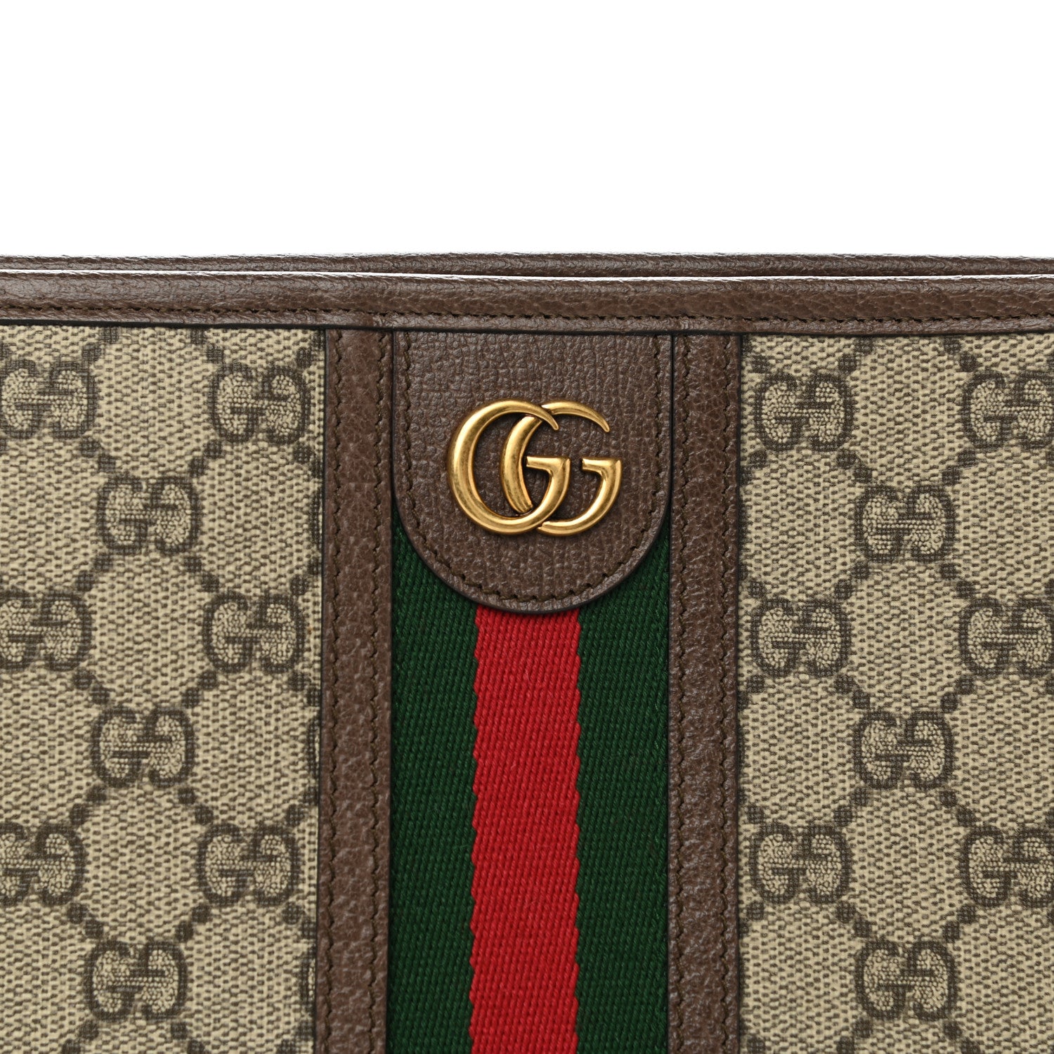 Gucci GG Supreme Monogram Web Toiletry Case Brown 10 of 11