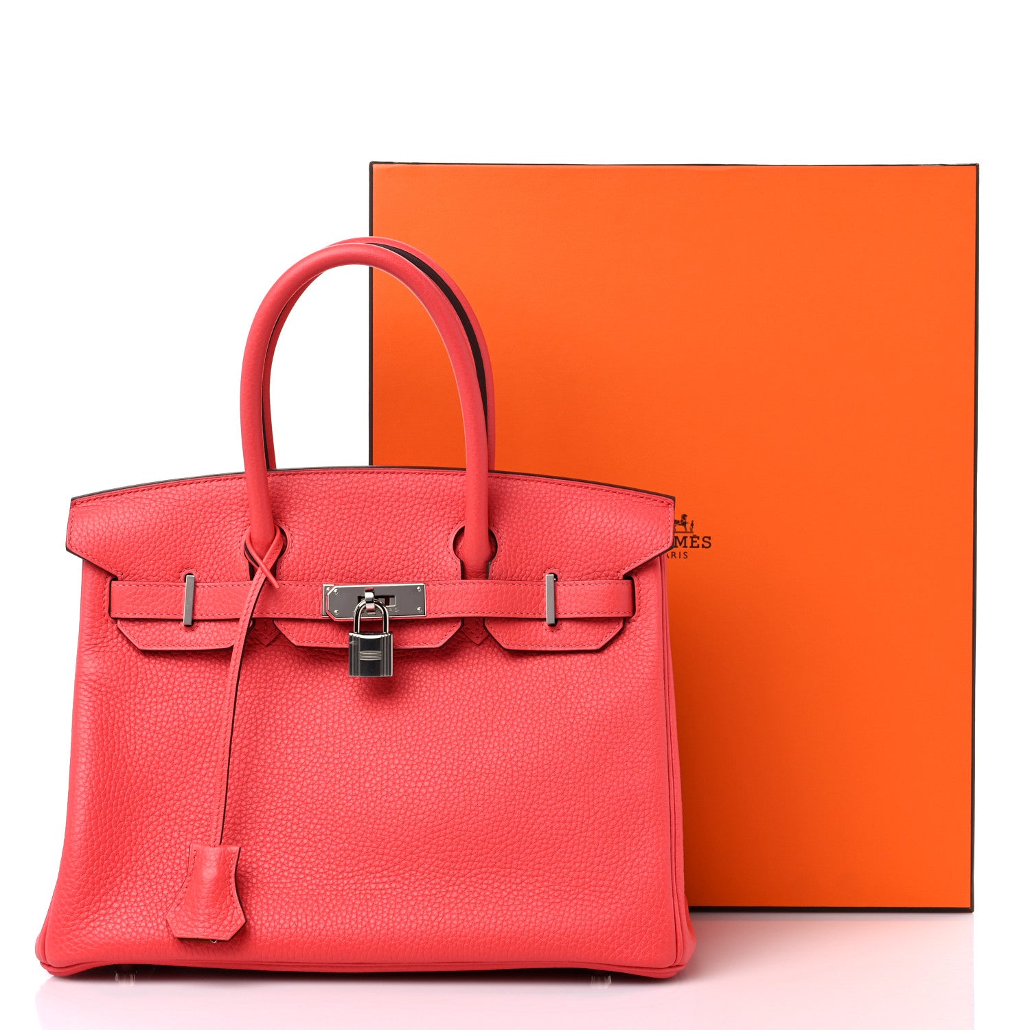 Hermes Togo Verso Birkin 30 Rose Texas Orange 10 of 10