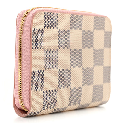 Louis Vuitton Damier Azur Zippy Coin Purse Rose Ballerine 3 of 7