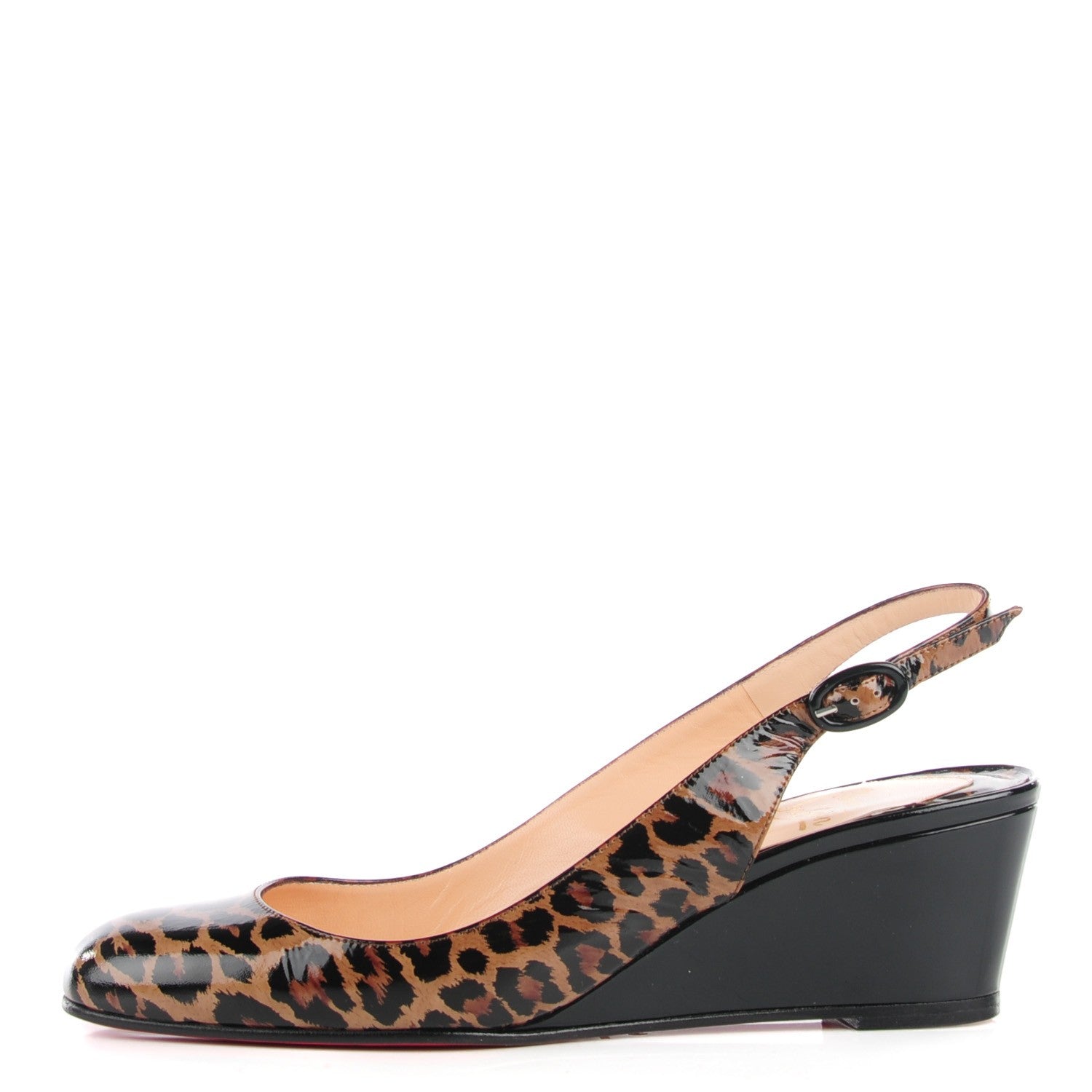 Christian Louboutin Patent Cynthia Sling Back Wedges 39 1 of 7