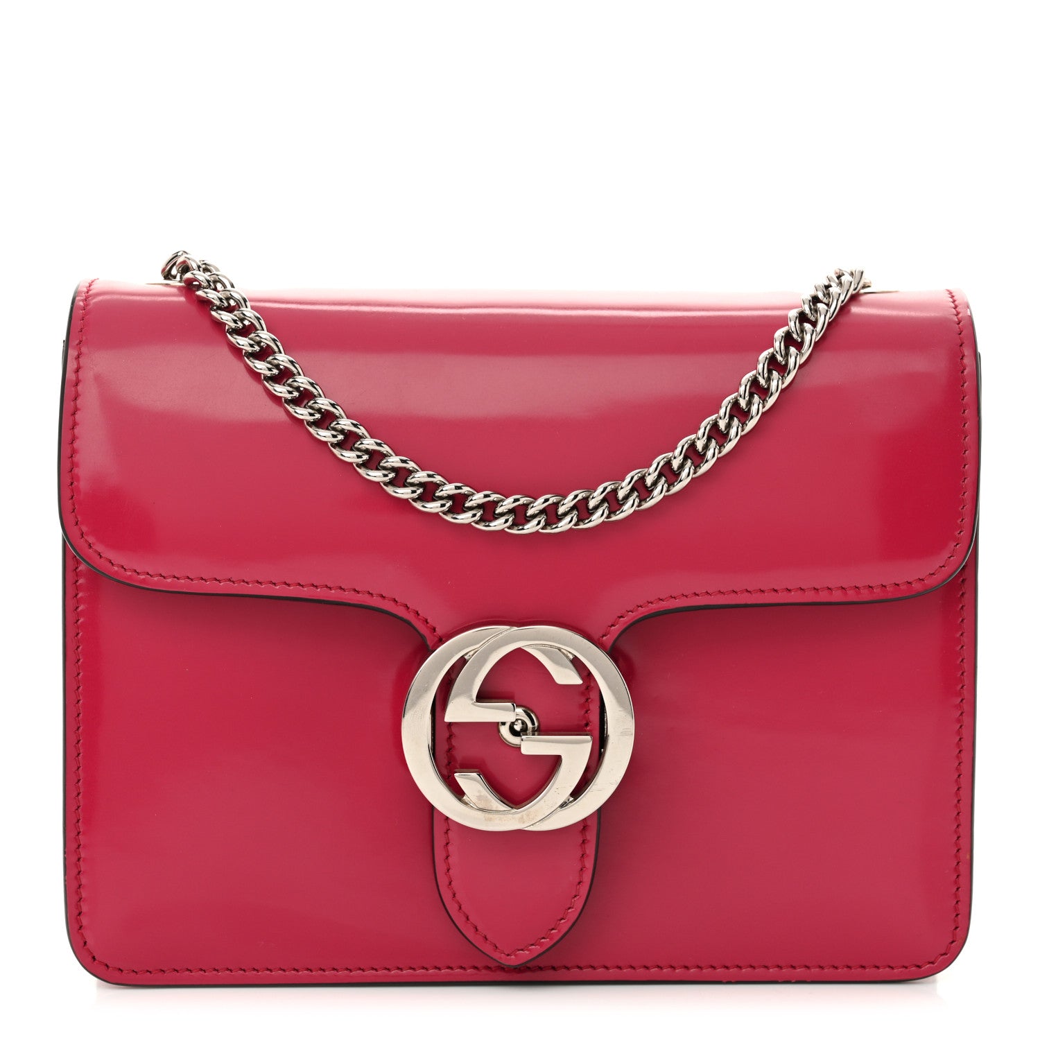 Gucci Shade Lux Calfskin Small Interlocking G Shoulder Bag Petunia 1 of 11