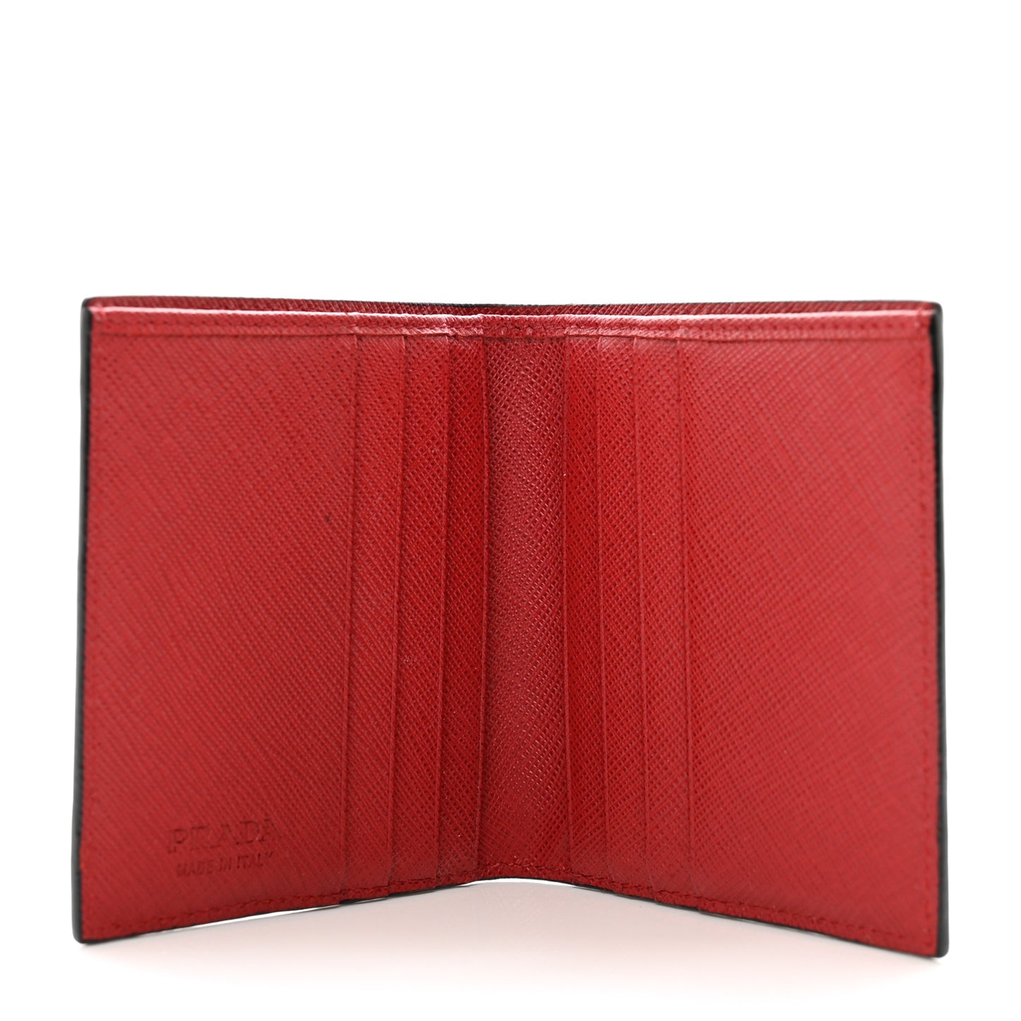 Saffiano Bi-Fold Wallet Black Fuoco