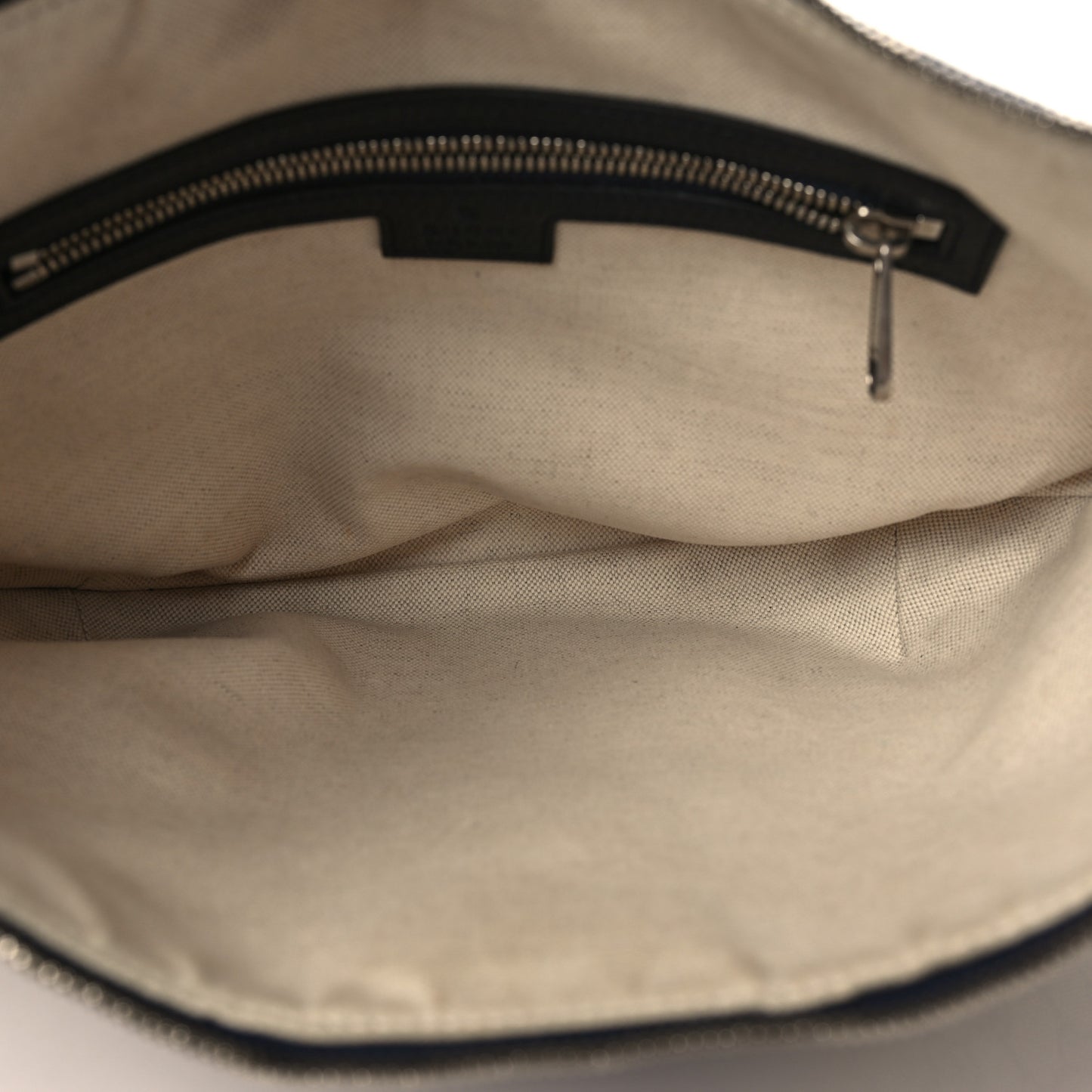 GG Supreme Monogram Textured Dollar Calfskin Web Small Ophidia Half Moon Hobo Beige Blue