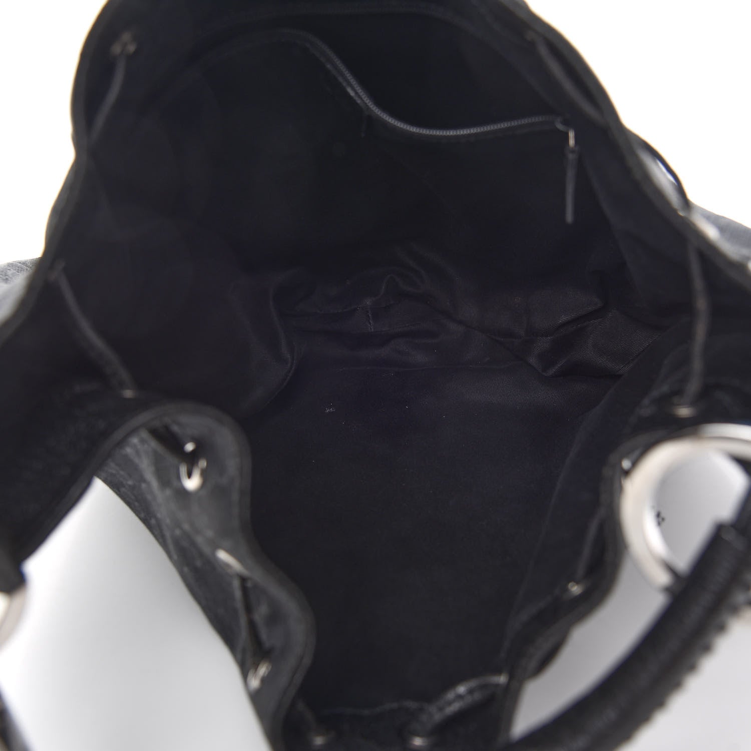 Gucci Monogram Drawstring Hobo Black 4 of 10