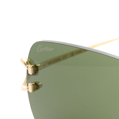 Cartier Metal Classic C De Cartier Sunglasses CT0330S Gold Green 7 of 8