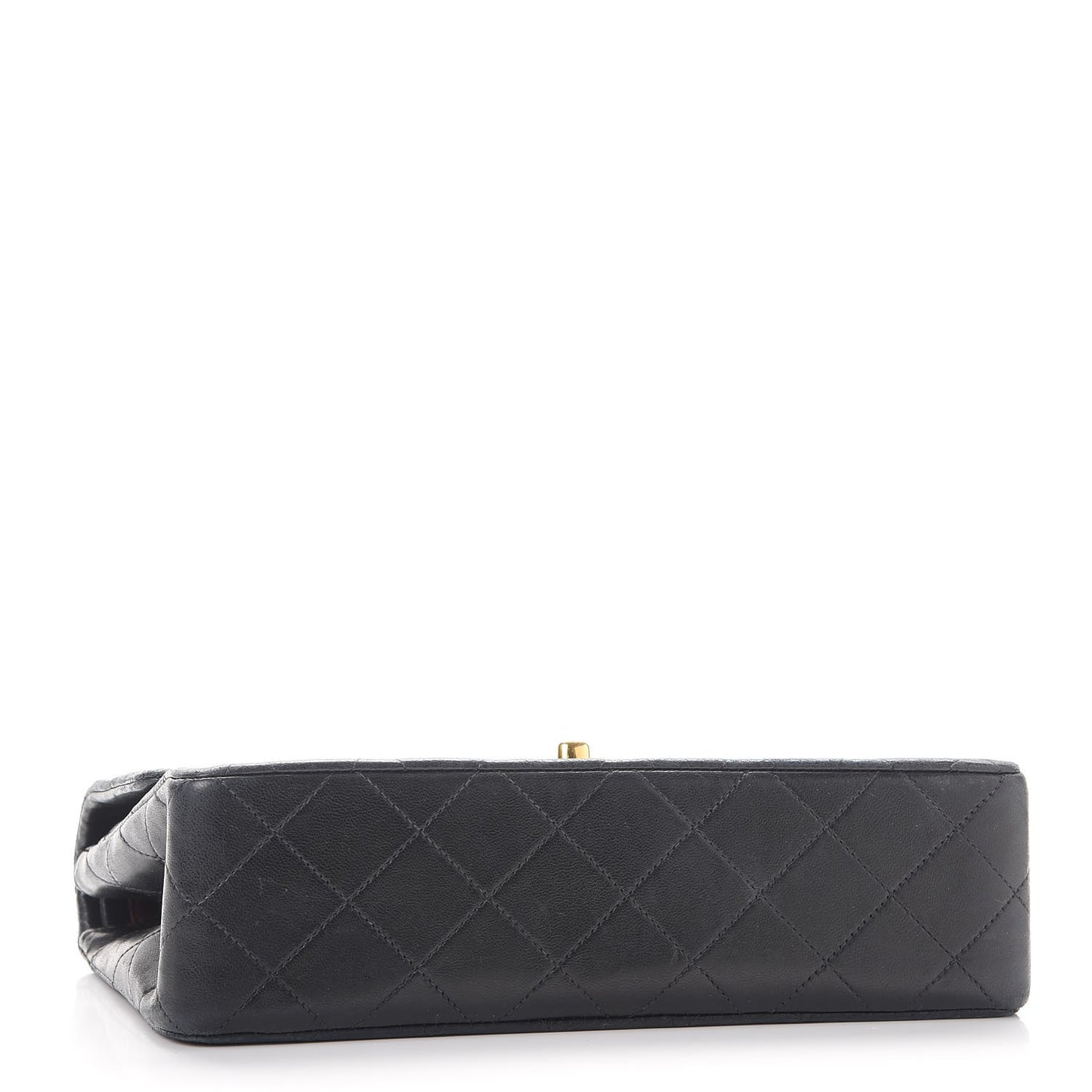 Lambskin Quilted Small Double Flap Black