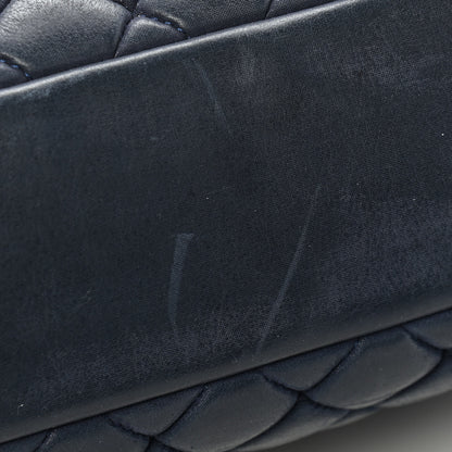 Chanel Iridescent Calfskin Quilted Large New Bubble Flap Navy 11 of 11