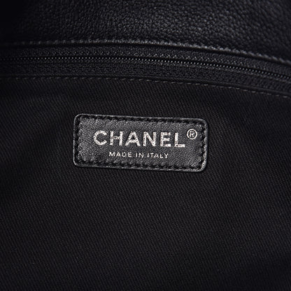 Chanel Grained Calfskin Stitched Medium Braided With Style Hobo Black 6 of 10