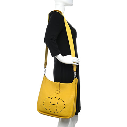 Hermes Taurillon Clemence Evelyne III GM Soleil 2 of 7
