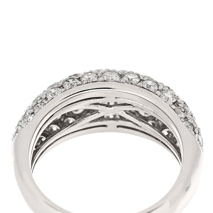 Parker & West by FASHIONPHILE Platinum Diamond 2.01ctw Five Row Half Eternity Dome Band Ring  51 5.75 8 of 10