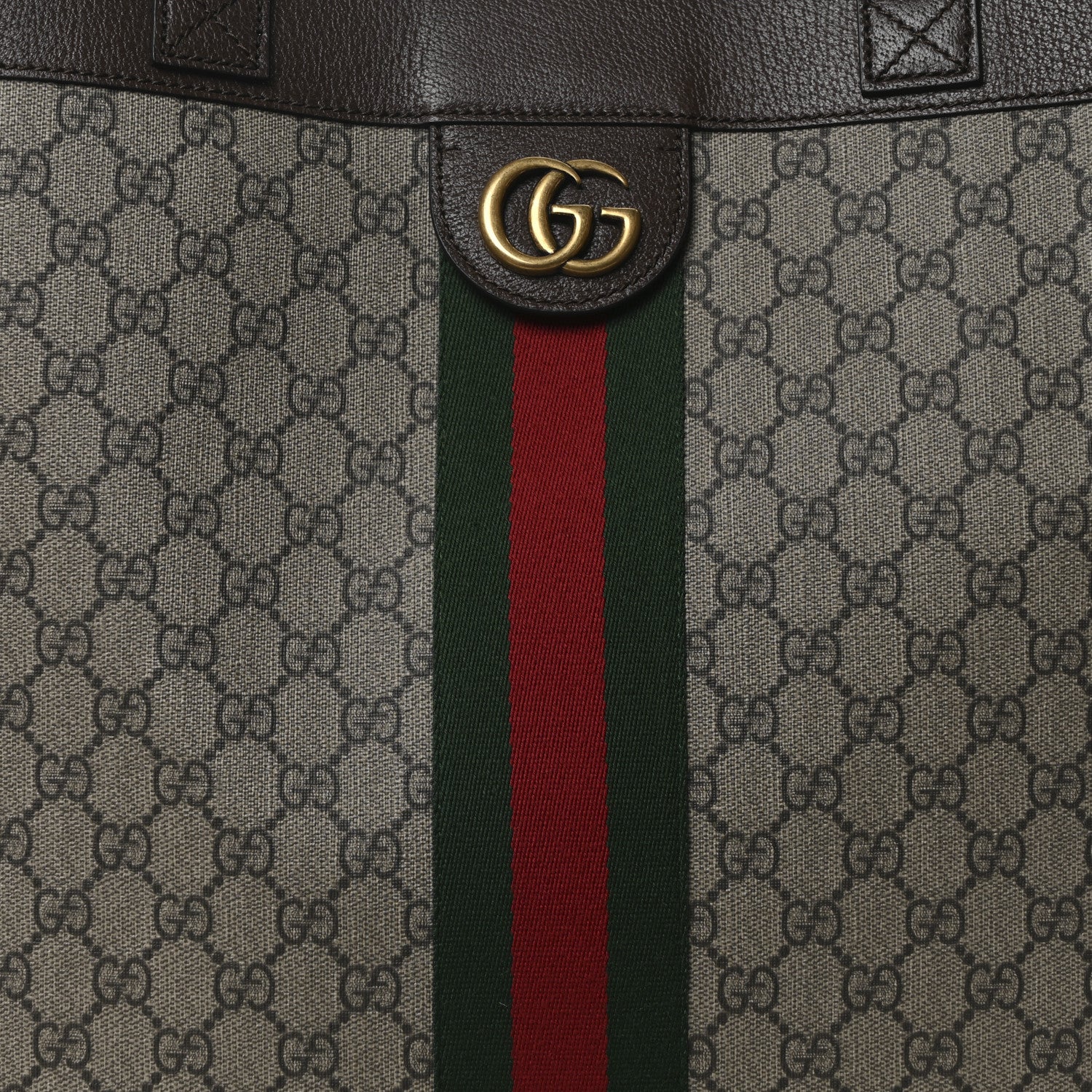 Gucci GG Supreme Monogram Web Large Ophidia Vertical Shopping Tote  Brown 9 of 11