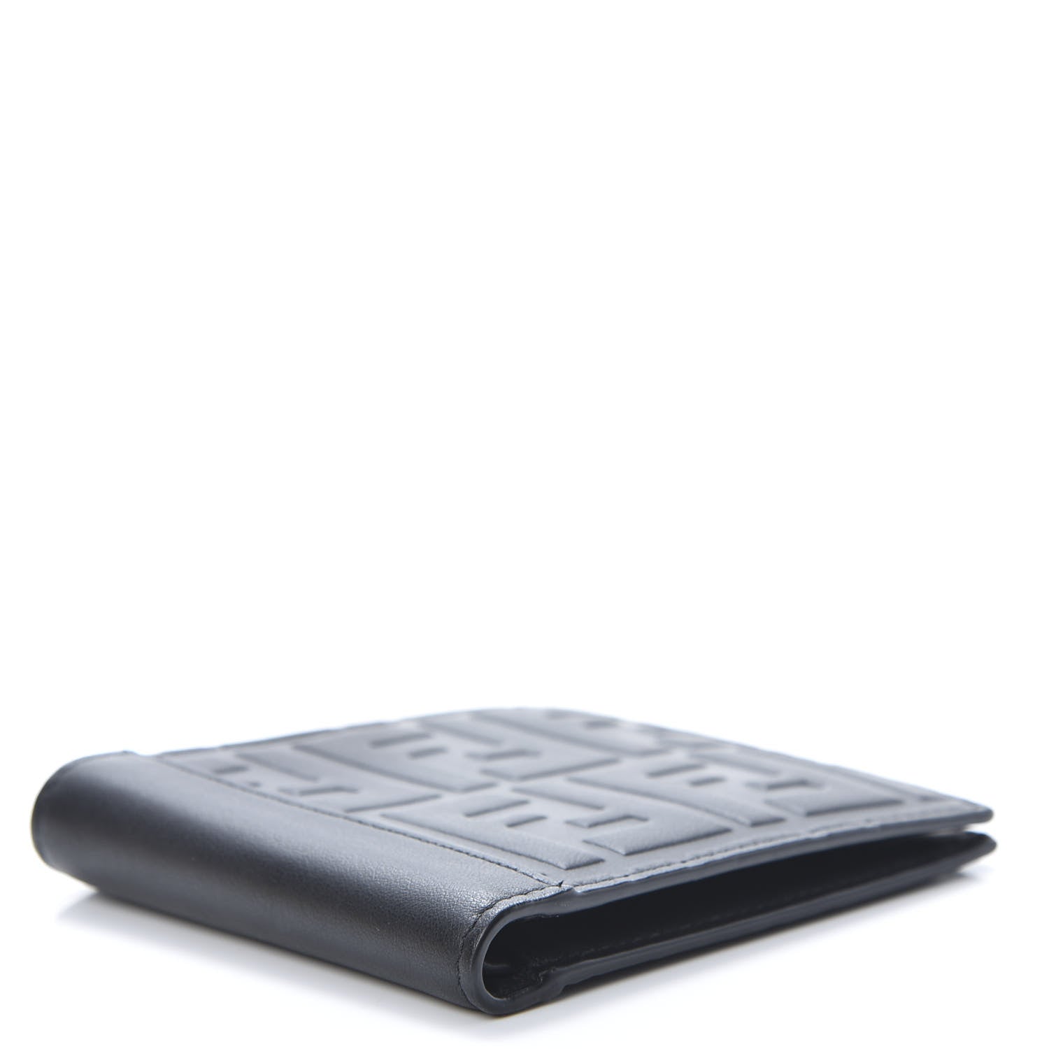 Fendi Vitello Grace FF 1974 Embossed Bi-fold Wallet Black 4 of 8