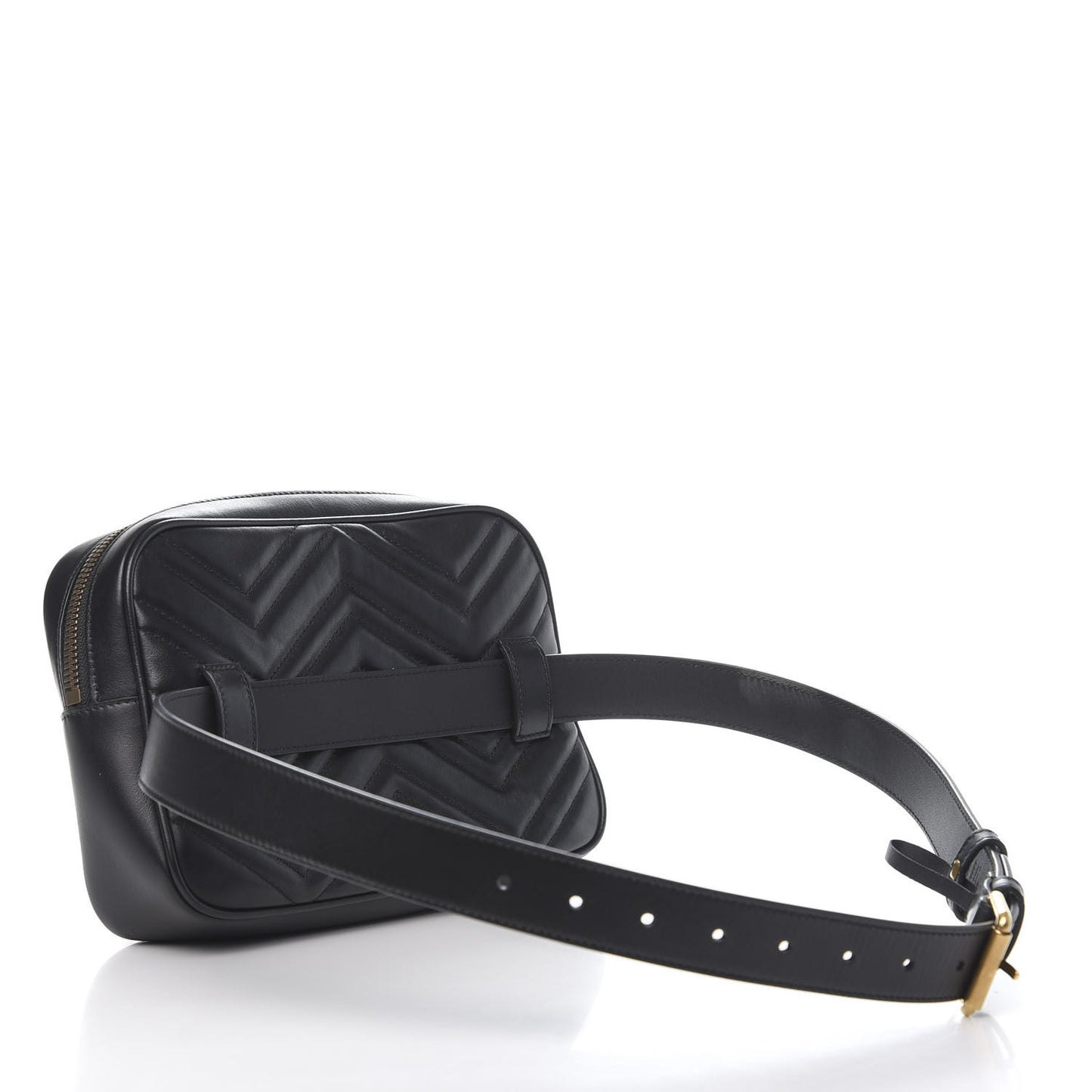 Calfskin Matelasse Mens GG Marmont Belt Bag 90 36 Black