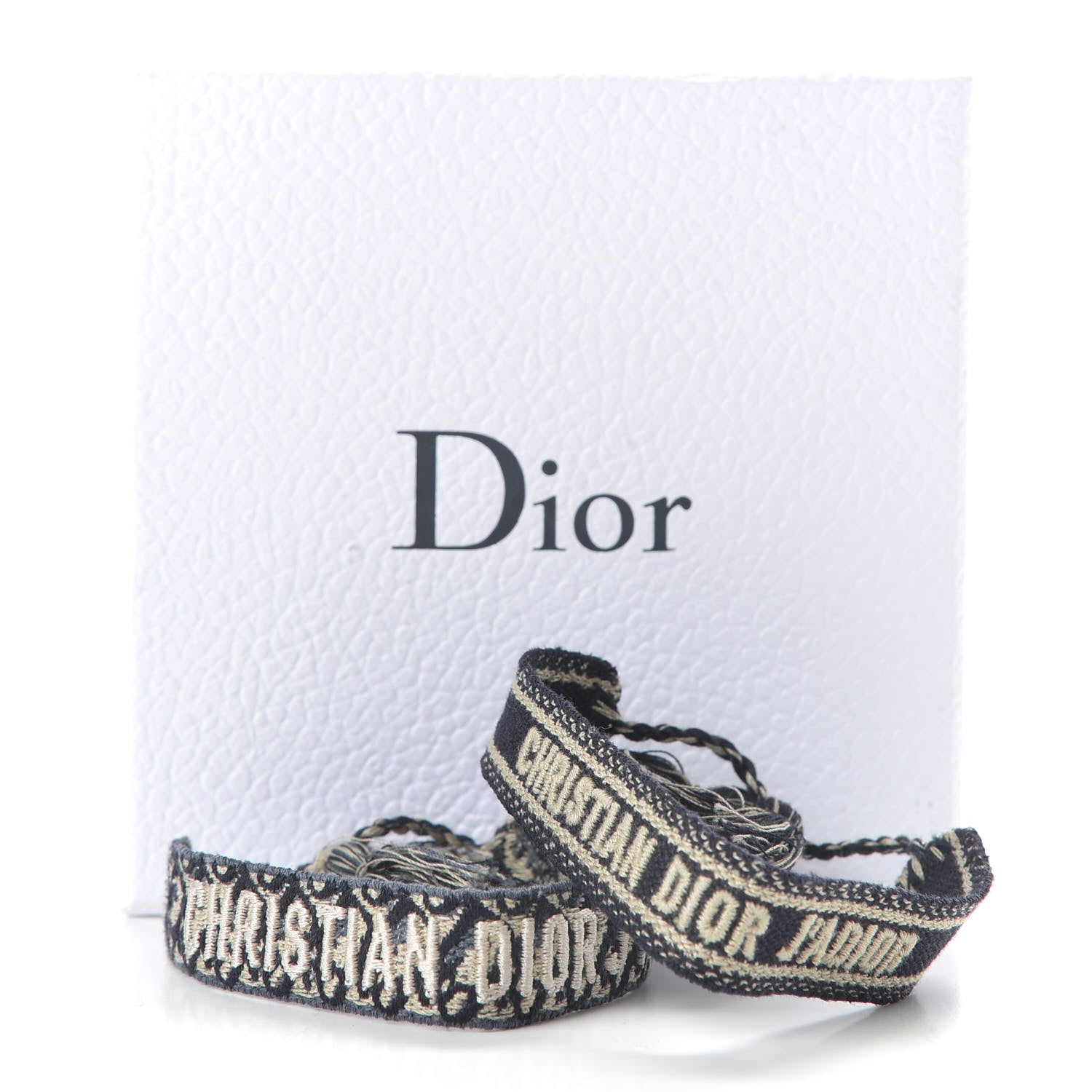 Christian Dior Woven Cotton J'Adior Friendship Bracelet Set Navy 6 of 6