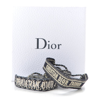 Christian Dior Woven Cotton J'Adior Friendship Bracelet Set Navy 6 of 6