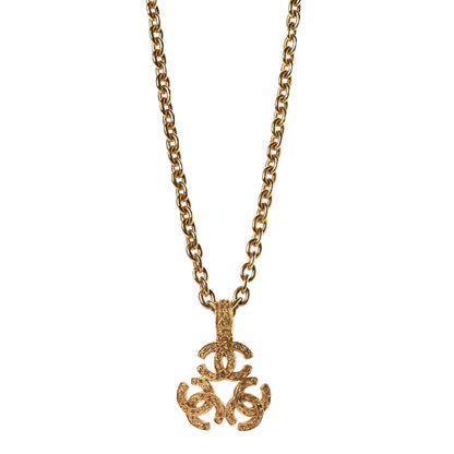 Chanel Triple CC Chain Necklace Gold 1 of 6