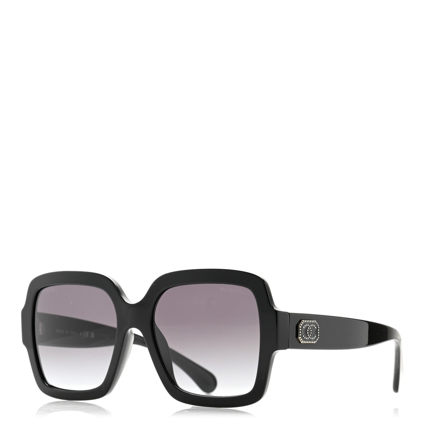 Acetate Square Strass CC Sunglasses 5479-A Black