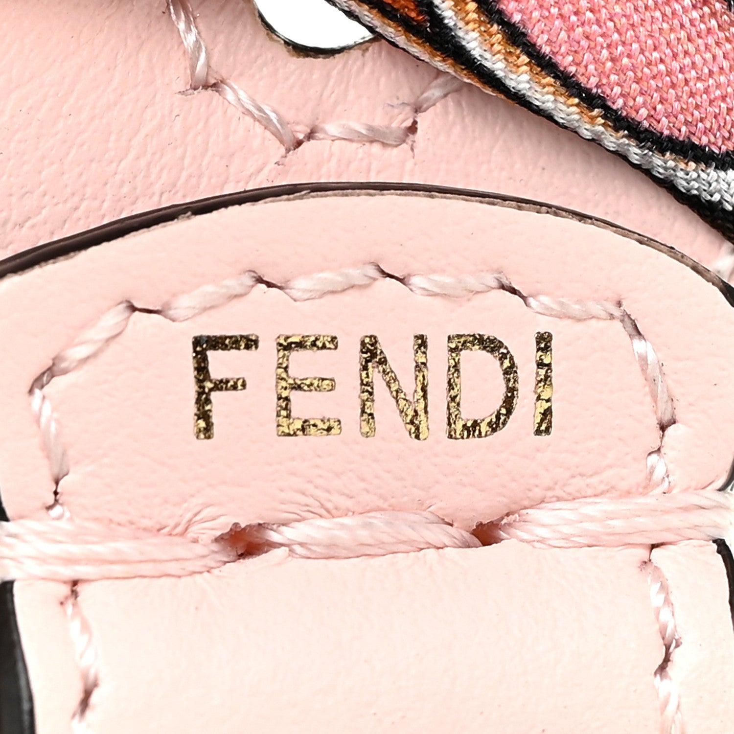 Fendi X JOSHUA VIDES Silk Calfskin Strap You Pink Multicolor 4 of 5