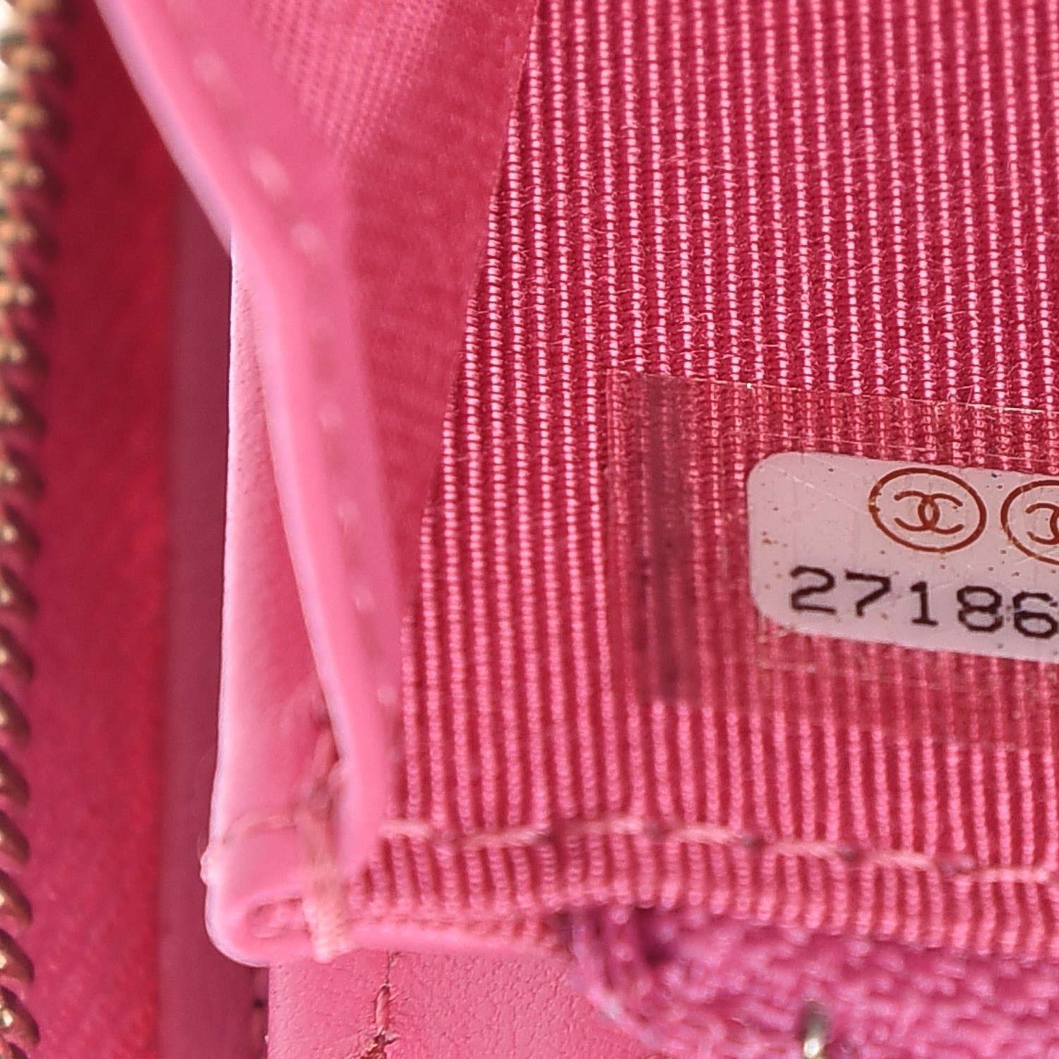 Chanel Caviar Quilted Small Zip Around Wallet Pink 8 of 10