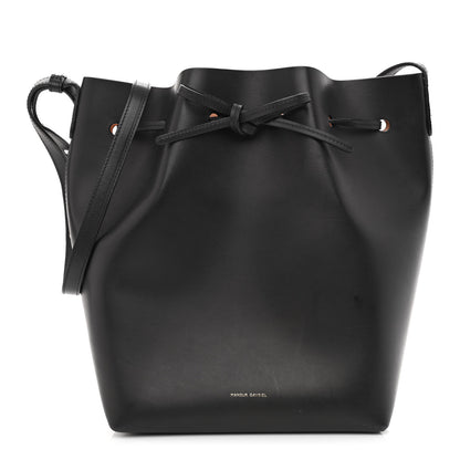 Mansur Gavriel Vegetable Tanned Calfskin Bucket Bag Black Ballerina 2 of 13