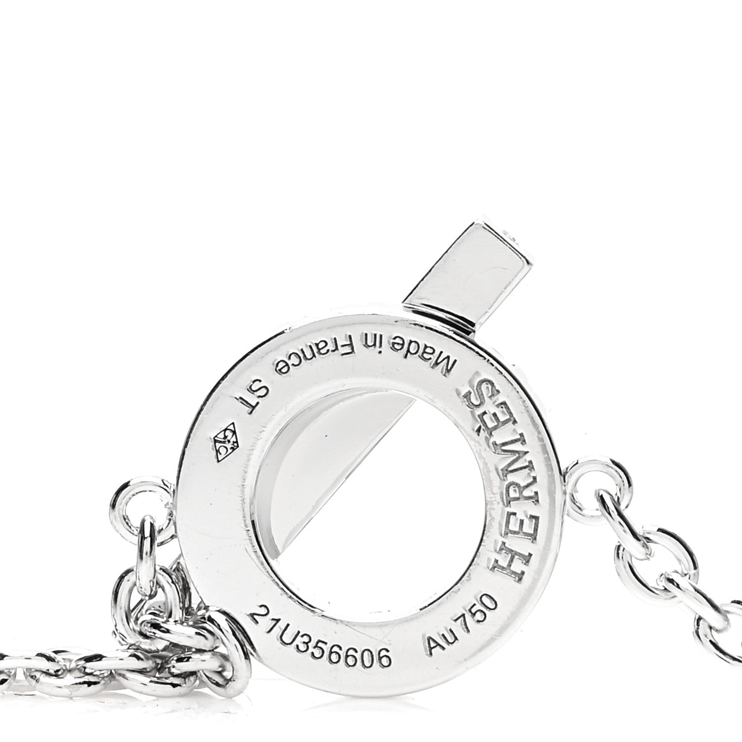 Hermes 18K White Gold Diamond Finesse Bracelet ST 3 of 4