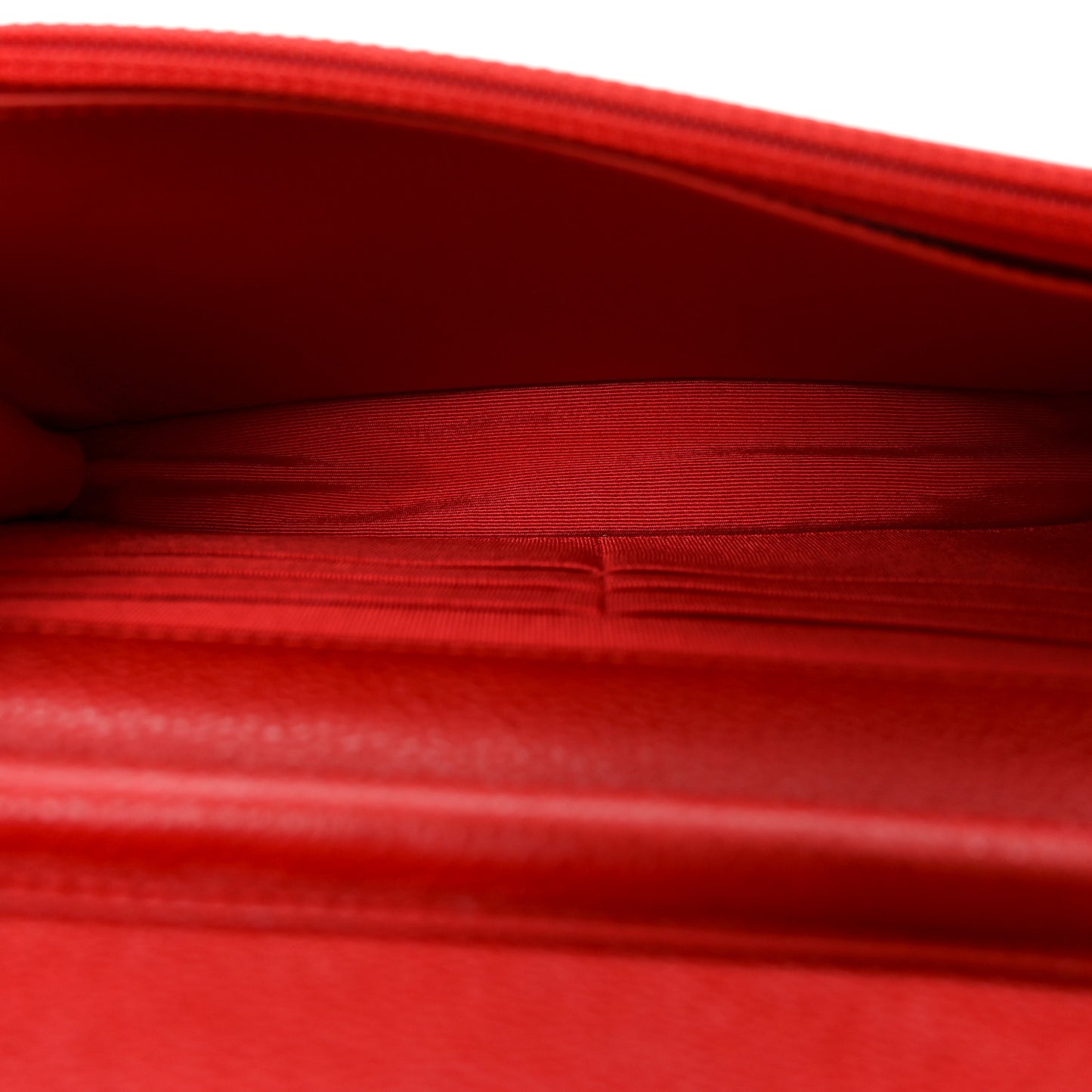 Caviar Quilted Wallet on Chain WOC Red