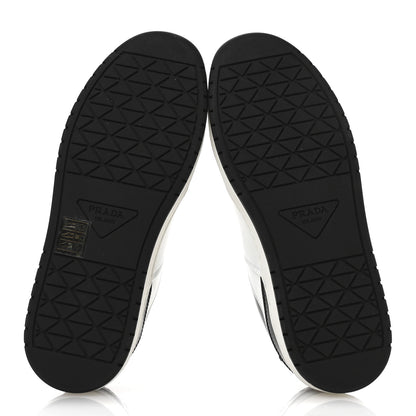 Prada Vitello Sport Spazzolato Rois Triangle Logo Womens Downtown Low Top 30mm Sneakers 36 White Black 6 of 7