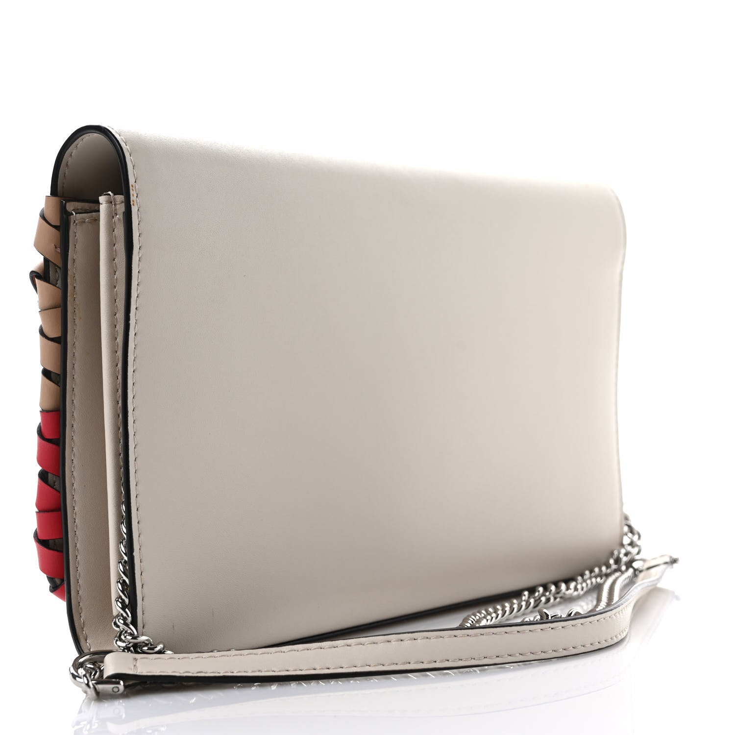 Fendi Vitello Liberty F is Fendi Whipstitch Bow Wallet On Chain Camelia Multicolor 3 of 8
