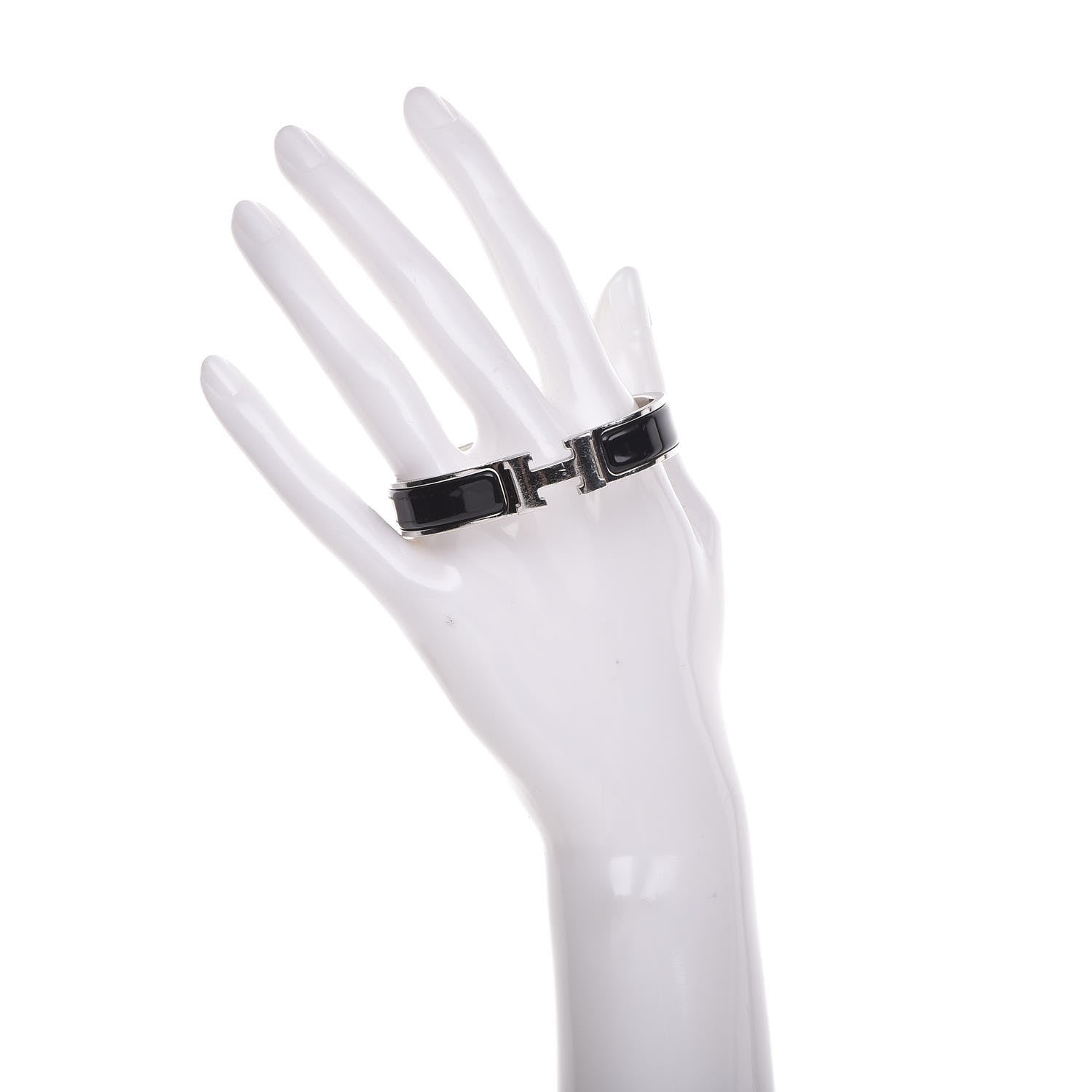 Hermes Enamel Narrow Clic Clac H Bracelet PM Black 2 of 6