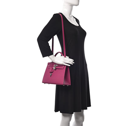 Hermes Epsom Kelly Sellier 25 Rose Pourpre 2 of 41