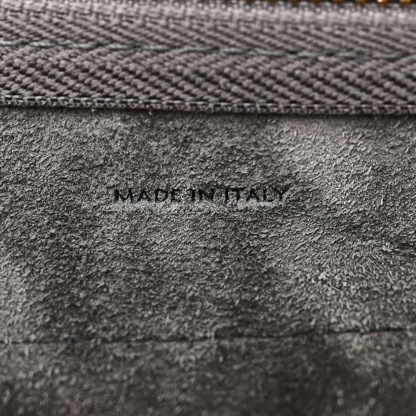 Grained Calfskin Nano Belt Bag Grey