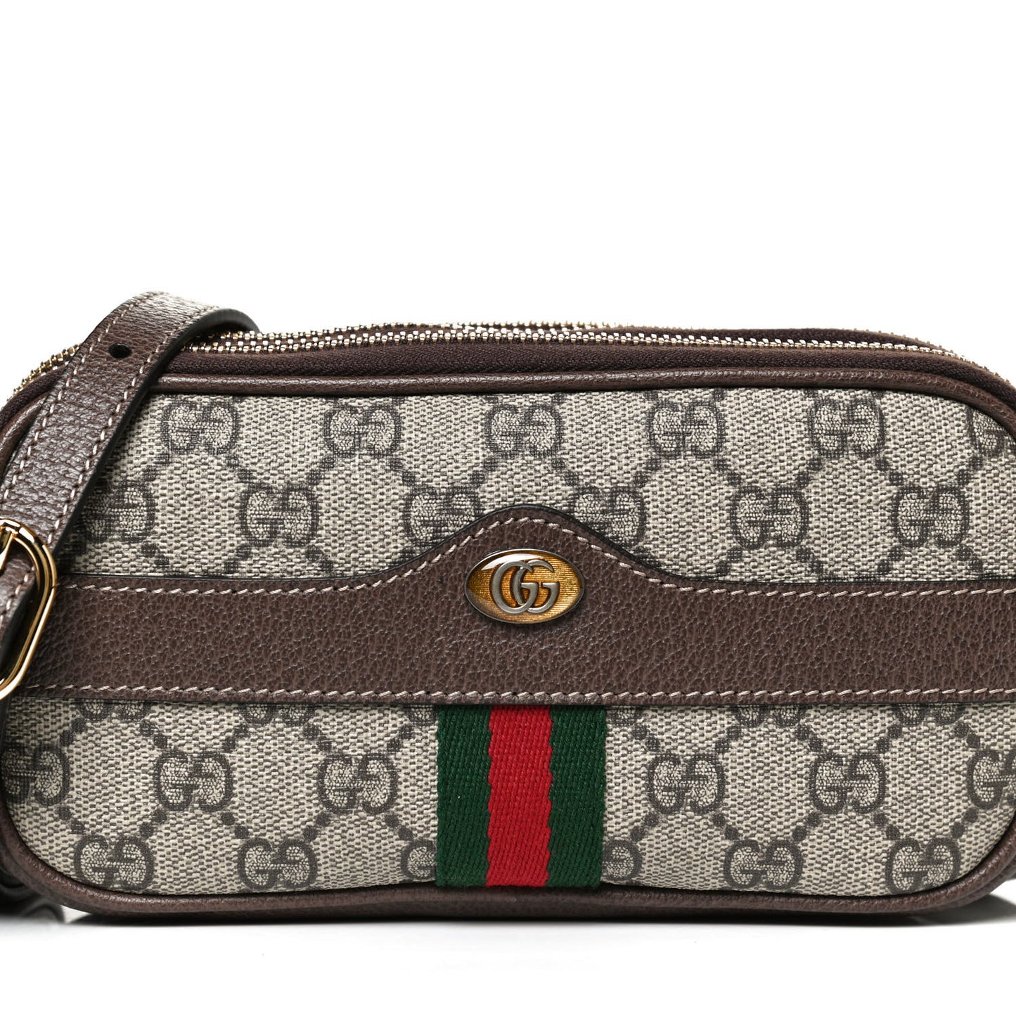 GG Supreme Monogram Web Mini Ophidia GG Bag Brown