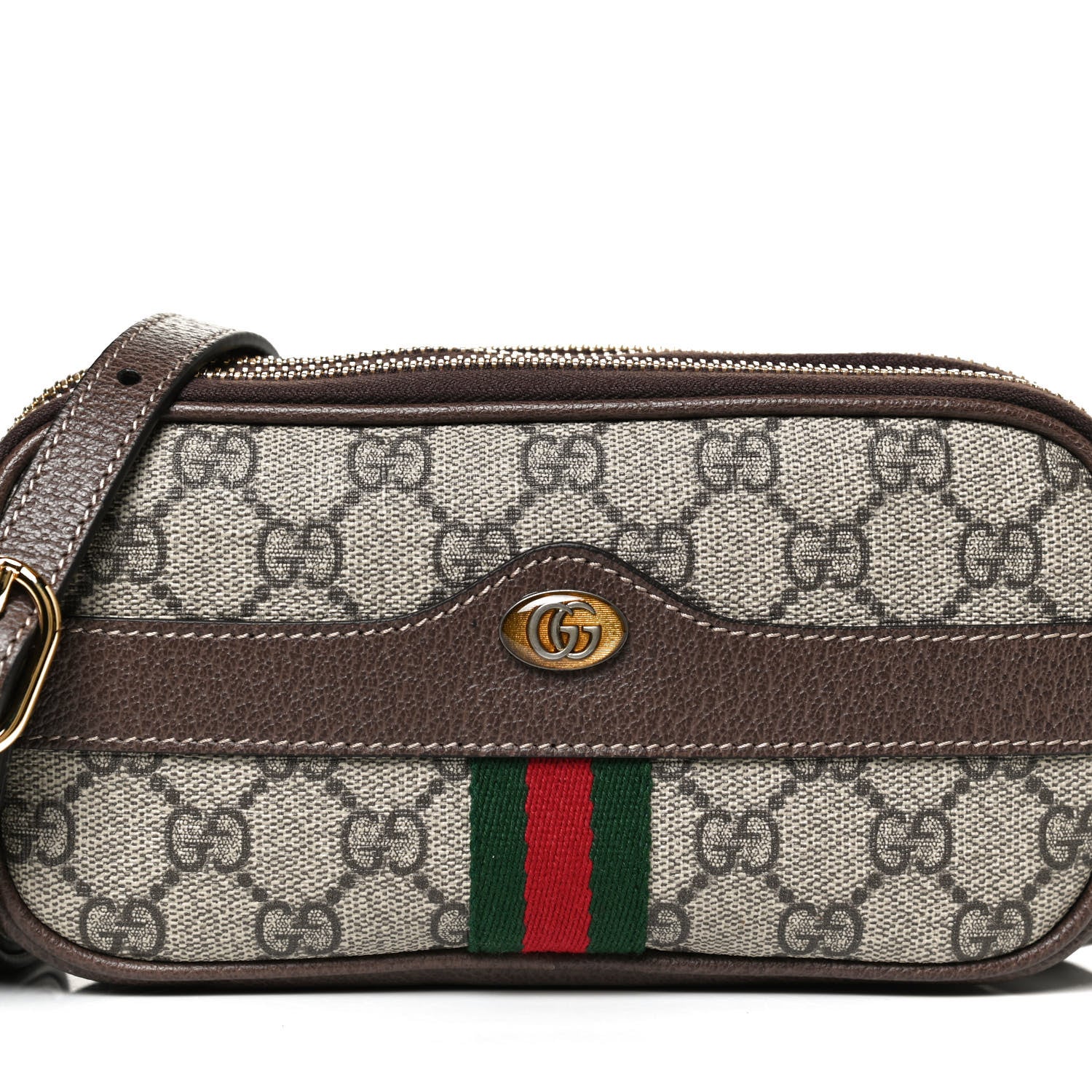 Gucci GG Supreme Monogram Web Mini Ophidia GG Bag Brown 7 of 9