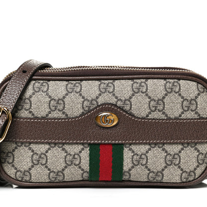 Gucci GG Supreme Monogram Web Mini Ophidia GG Bag Brown 7 of 9