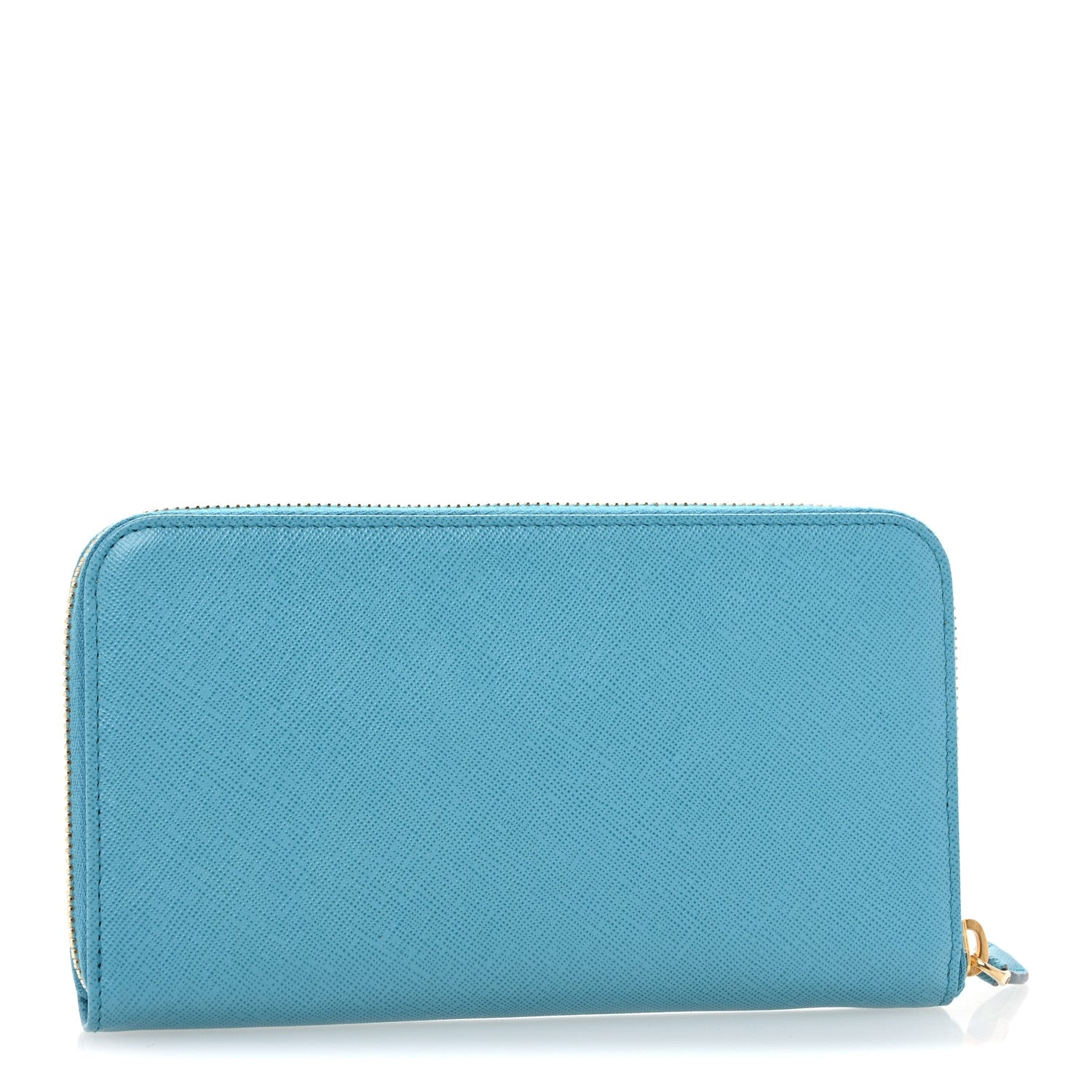 Prada Saffiano Metal Zip Around Wallet Voyage 3 of 8