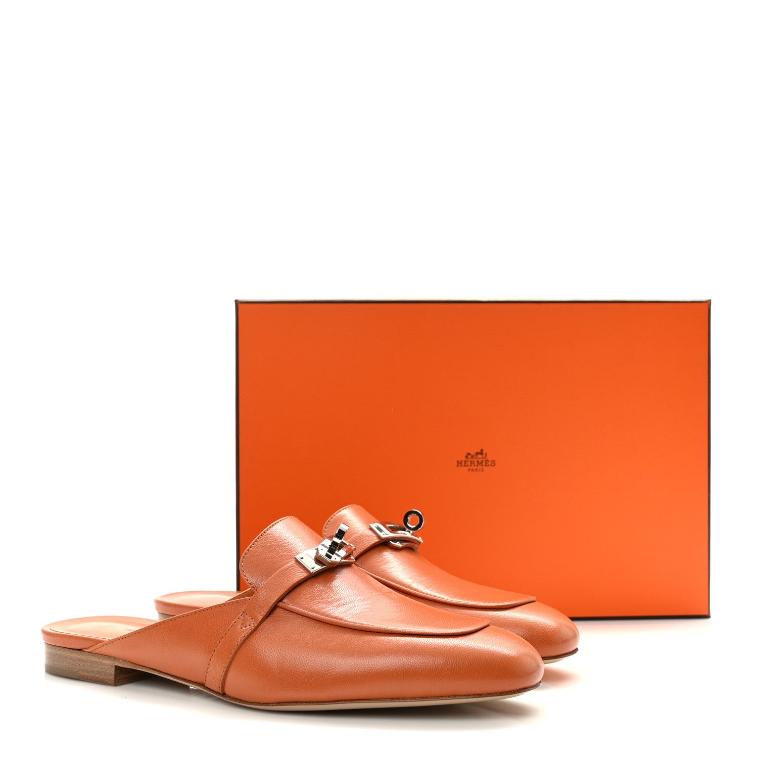 Hermes Heritage Calfskin Oz Mules 40 Natural 9 of 9