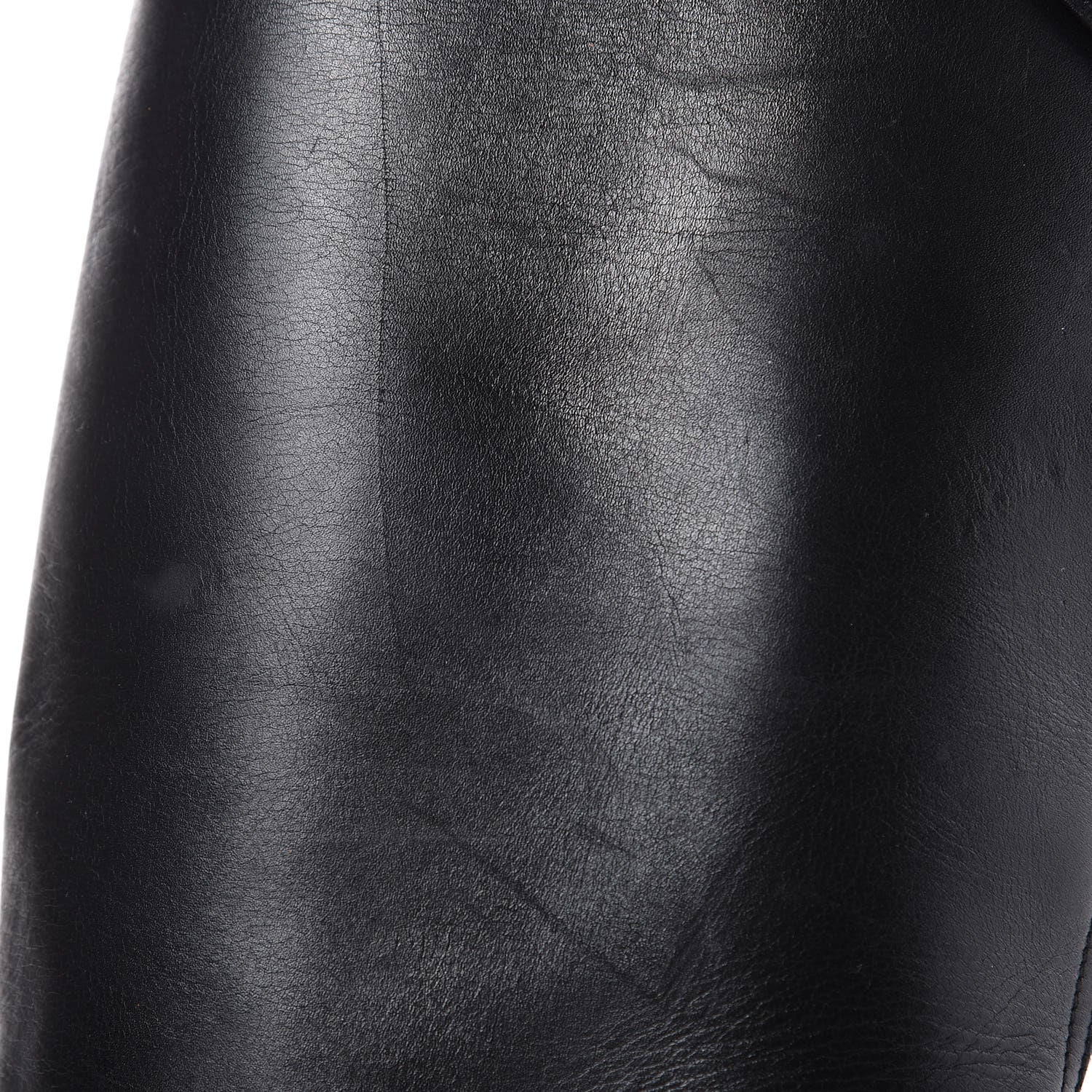 Christian Louboutin Matte Calfskin Foresta Knee High Wedge Boots 37.5 Black 10 of 16