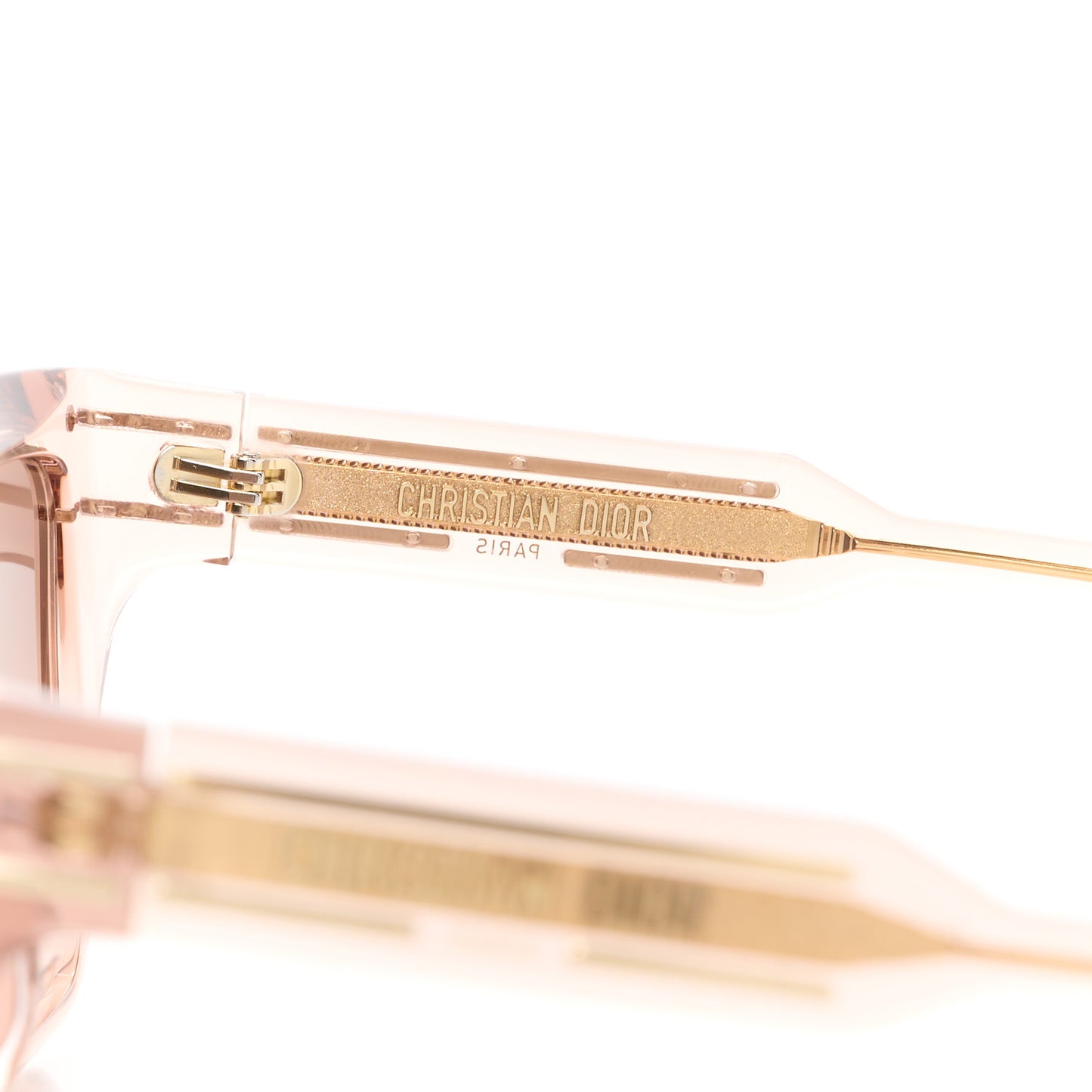 Acetate Diorsignature S10F Square Sunglasses Transparent Pink