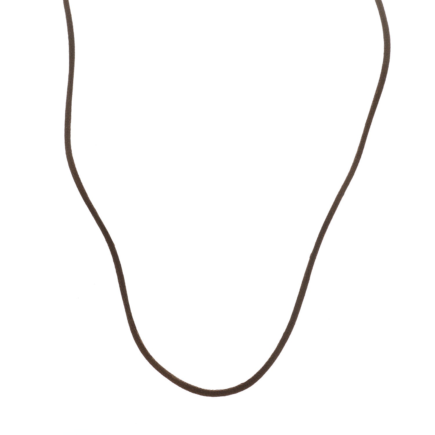 Cartier 18K Yellow Silk Gold Cord Necklace Brown 1 of 4